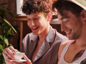 Picture of good rapport building over a cup of tea