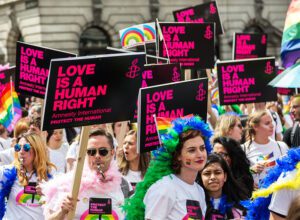 Love is a human right pride march